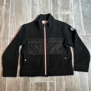 Moncler Kids Fleece Jacket Black Sz 4y